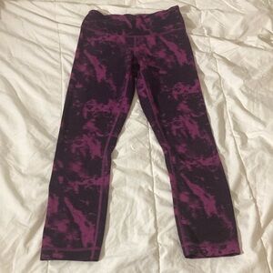 Lululemon Tie Dye Wunder Under Crop Leggings sz 2 (XXS)